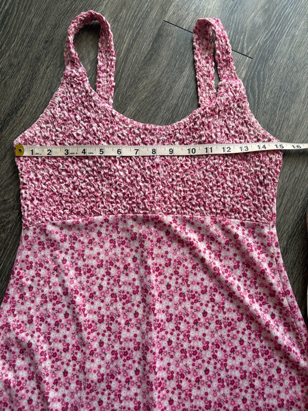 VTG 90s Floral Smocked Sundress - Picture 4 of 5